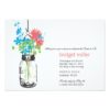Wild Flowers & Mason Jar Bridal Shower Invitation Card