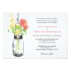Wild Flowers & Mason Jar Wedding Invitation Card