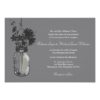 Wild Flowers & Mason Jar Wedding Invitation Card