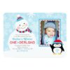 Winter Onederland Birthday | Snowman And Penguin Invitation Card