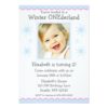 Winter Onederland Snowflakes Photo Birthday Party Invitation Card