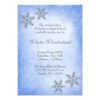 Winter Wonderland Snowflakes Blue Prom Formal Invitation Card