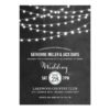 Summer String Lights Wedding Invitation Card