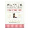 Yeehaw! Cowboy Birthday Party Invitation Card