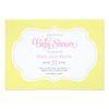 Yellow And Pink Sweet Chevron Baby Shower Invitation Card