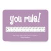 You Rule! Kids Classroom Valentines Paper Invitation Card