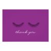 Younique Thank You Note Purple Eyelashes Paper Invitation Card