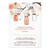 Peach Mason Jars Engagement Party Invitation Card