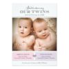 Twins Photo Birth Announcement | Two Baby Girls Invitation Card