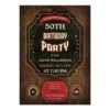 50Th Birthday Vintage Chalkboard & Wood Invitation Card
