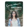 Guess What? | Modern Typography Photo Graduation Invitation Card