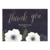 Summer Night Flowers Wedding Thank You Card