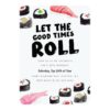 Sushi Birthday Party Invitation Card