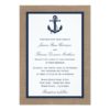The Navy Anchor On Burlap Beach Wedding Collection Invitation Card