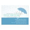 Umbrella Baby Shower Invitation In Blue