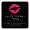Black & Pink Lips Bachelorette Party Invitation