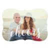 Calligraphy Cheers New Year Holiday Photo Card