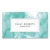 Creative Teal Watercolor Fashion Stylist Business Cards (Pack Of 100)