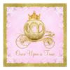 Girls Once Upon A Time Princess Carriage Birthday Invitation