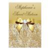 Glamorous Sweet 16 Faux Gold Sequins And Bow Invitation