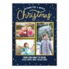 Gold And Blue Merry Christmas Invitation
