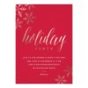 Golden Snowflakes Holiday Party Invitation