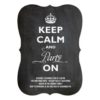 Keep Calm Party On Chalkboard Holiday New Year Invitation