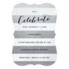 Modern Faux Silver Foil Party Invitation