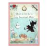 Alice In Wonderland Don't Be Late Birthday Invitation