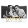 Gold Glam Love | Modern Photo Birth Announcement