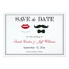 Vintage Mustache And Lips Save The Date Cards