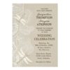 Burlap And Lace Rustic Wedding Invitation