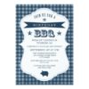 Gingham Barbecue Birthday Party Invitation