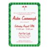 Green Argyle Mini Golf Kids Birthday Invitations