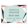 Modern Geometric Wedding Invitation / Pink
