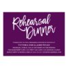 Stylish Calligraphy Rehearsal Dinner Invitation