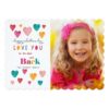 Valentine Colorful Bright Hearts Photo Card