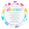 Watercolor Dots Surprise Birthday Party Invitation