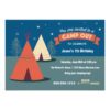 Camp Out Party Invitation Card
