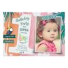First Birthday Party Tropic Jungle Invitation Girl