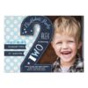 Second Birthday Party Invitation Boy Chalkboard