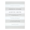 Silver Stripes Wedding Invitation