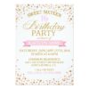 Sparkle Gold Glitter Dots Sweet Sixteen Birthday Invitation Card