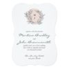 Blush Rustic Monogram Wreath Wedding Invitation