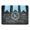 Boy First Birthday Banner Chalkboard Invitation Card