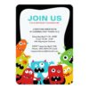 Colourful Monsters - Birthday Party Invitation
