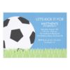 Fun Soccer Themed Birthday Party Invitation Card
