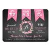 Girl First Birthday Banner Chalkboard Invitation Card