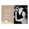 Lace And Burlap Photo Save The Date Invitation Card
