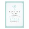 Mint Palm Tree Wedding Save The Date Invitation Card